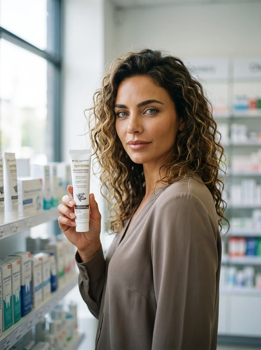 Das Experten symbios on a modern pharmacy shelf