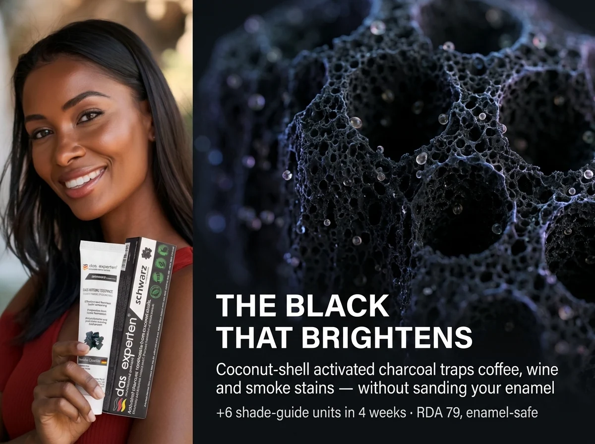 Das Experten schwarz charcoal whitening toothpaste