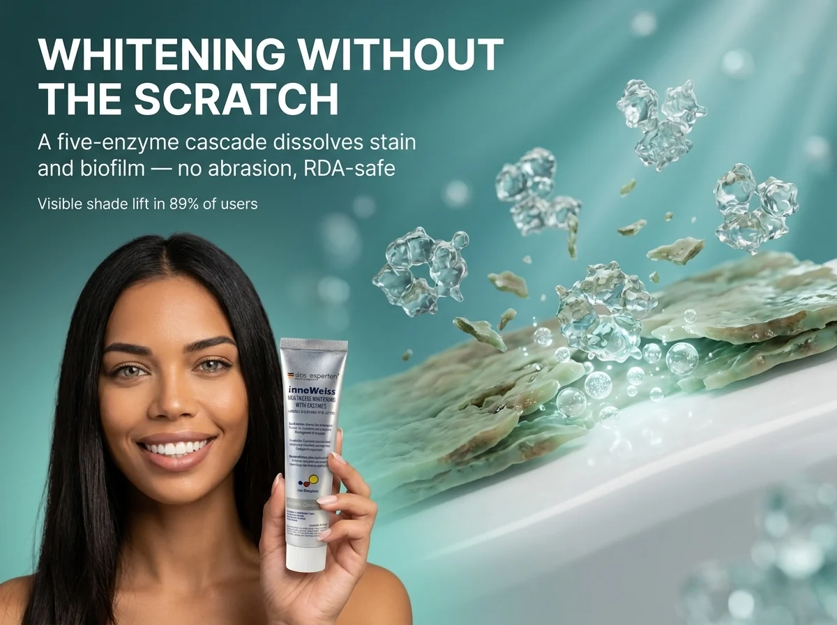 Das Experten innoWeiss five-enzyme whitening toothpaste