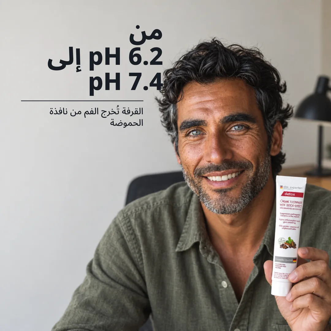 من pH 6.2 إلى pH 7.4 — القرفة تُخرج الفم من نافذة الحموضة
