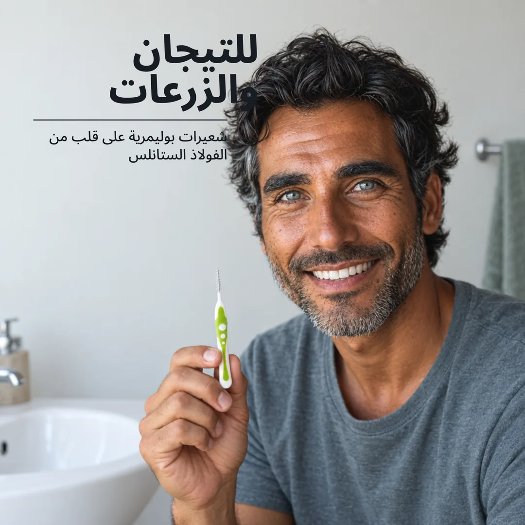 للتيجان والزرعات — شعيرات بوليمرية على قلب من الفولاذ الستانلس