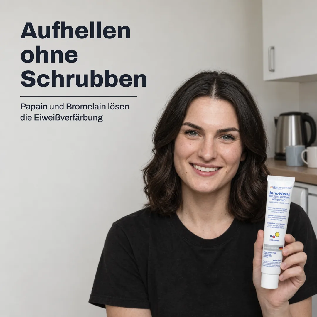 Aufhellen ohne Schrubben — Papain und Bromelain lösen die Eiweißverfärbung