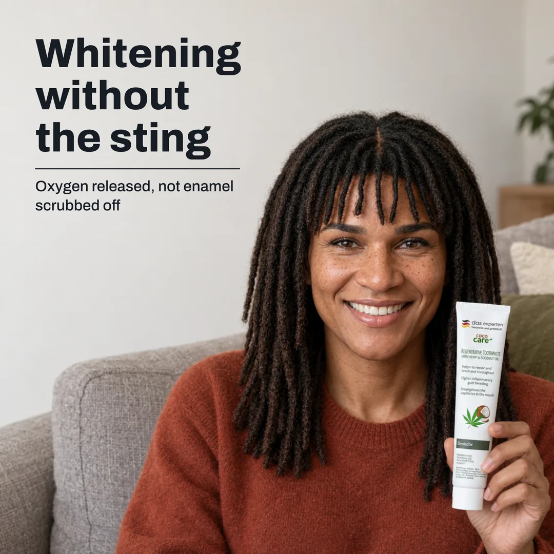 Whitening without the sting — Oxygen released, not enamel scrubbed off