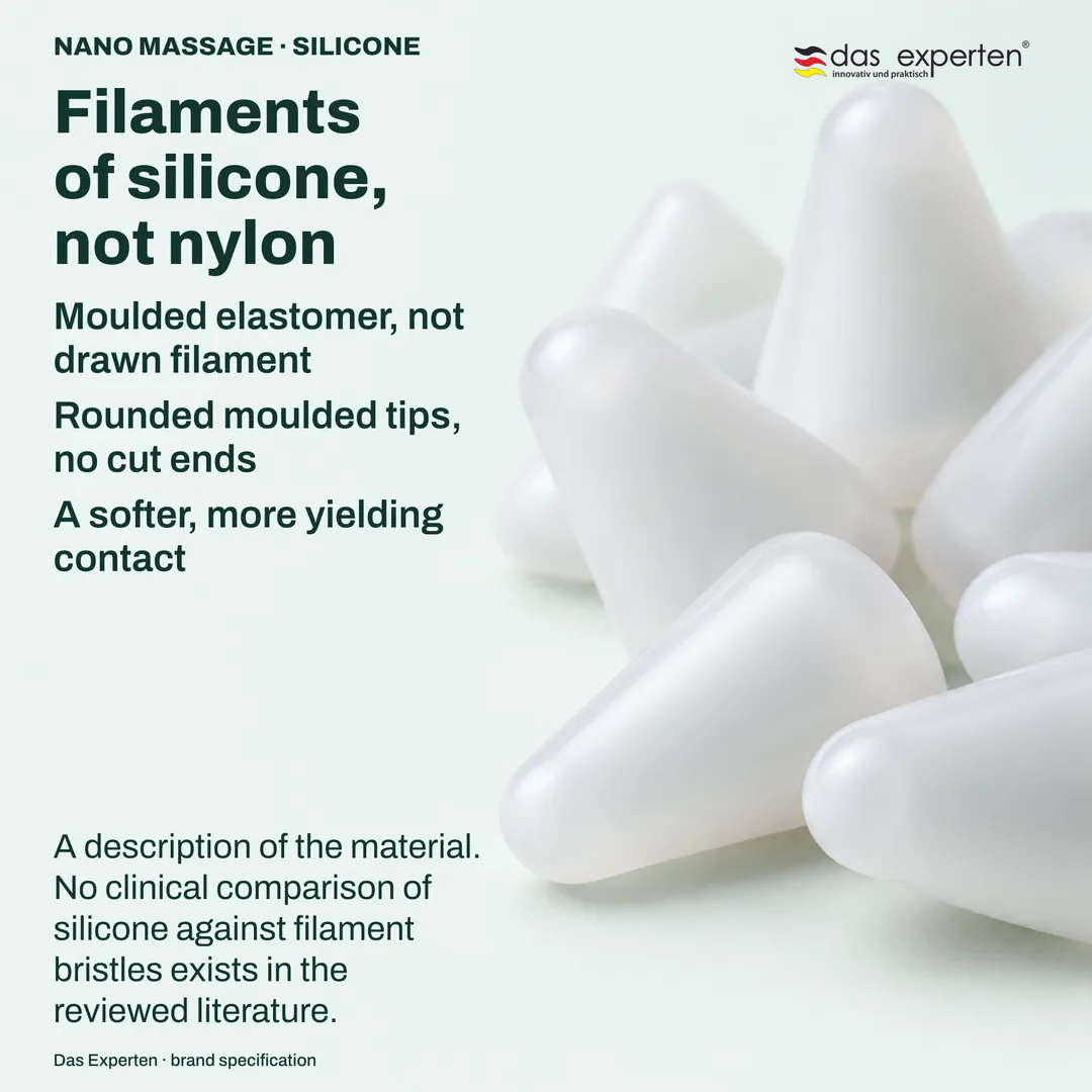 Texture study of moulded silicone tips at non-literal scale: the material's surface and its rounded moulded end