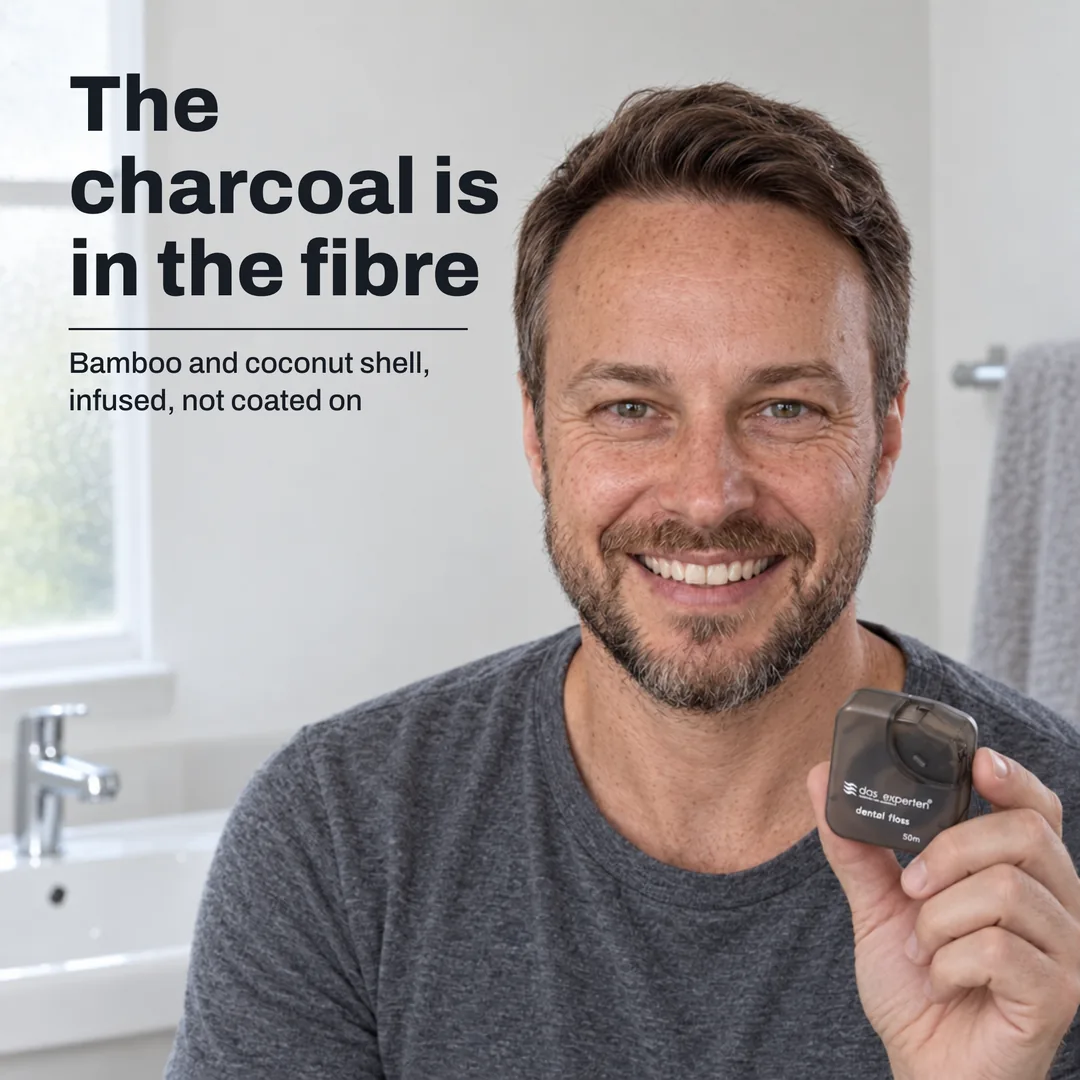 The charcoal is in the fibre — Bamboo and coconut shell, infused, not coated on