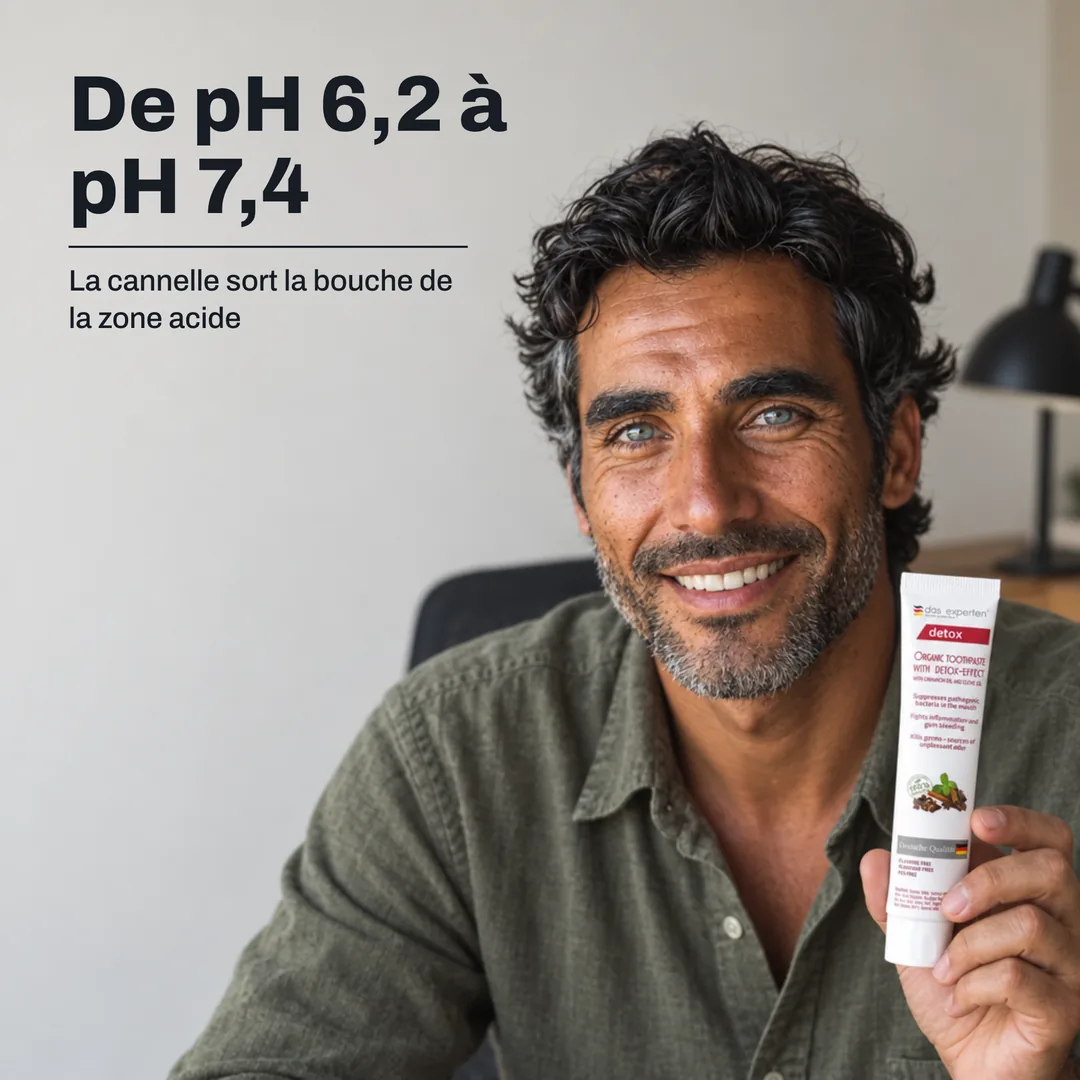 De pH 6,2 à pH 7,4 — La cannelle sort la bouche de la zone acide