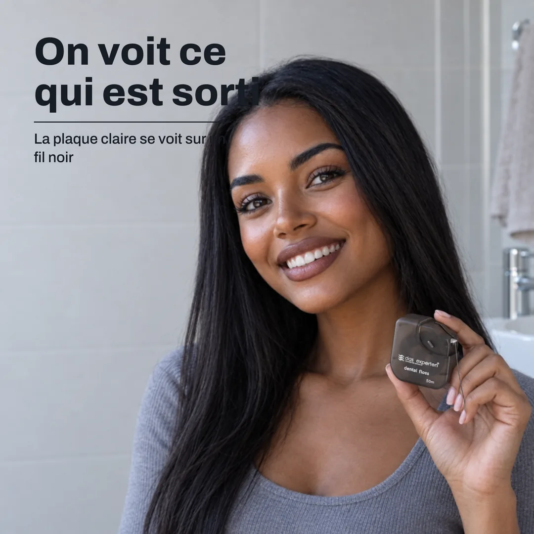 On voit ce qui est sorti — La plaque claire se voit sur un fil noir