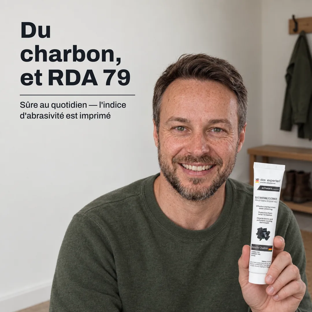 Du charbon, et RDA 79 — Sûre au quotidien — l'indice d'abrasivité est imprimé
