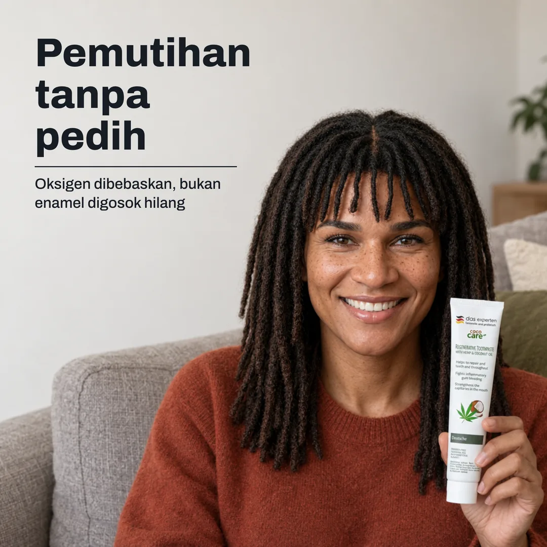 Pemutihan tanpa pedih — Oksigen dibebaskan, bukan enamel digosok hilang