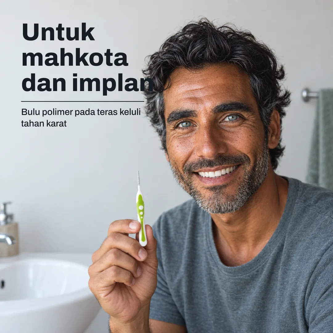 Untuk mahkota dan implan — Bulu polimer pada teras keluli tahan karat