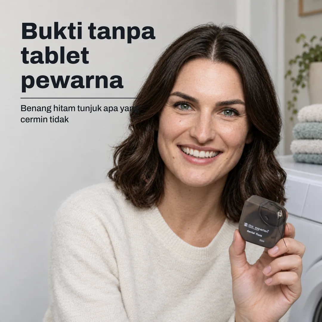 Bukti tanpa tablet pewarna — Benang hitam tunjuk apa yang cermin tidak