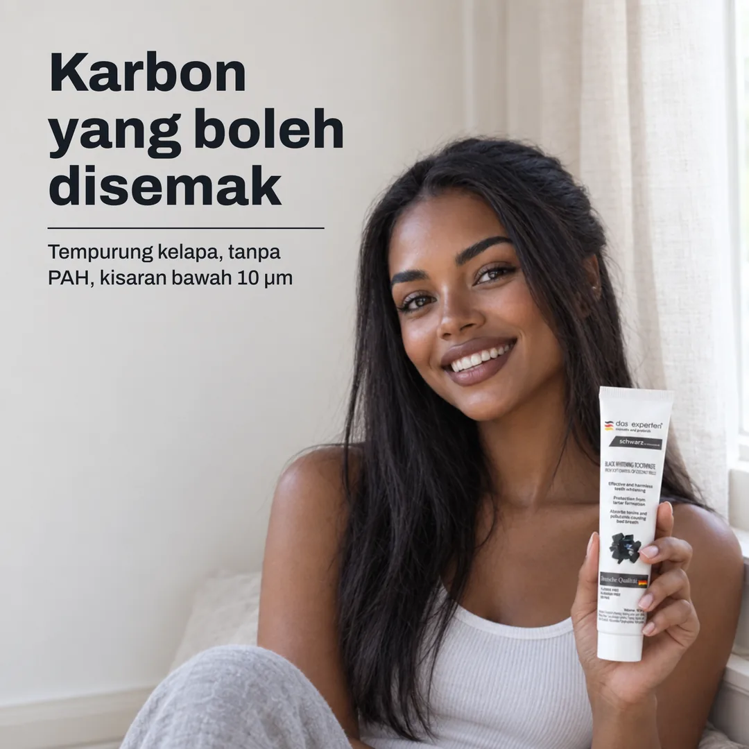 Karbon yang boleh disemak — Tempurung kelapa, tanpa PAH, kisaran bawah 10 μm