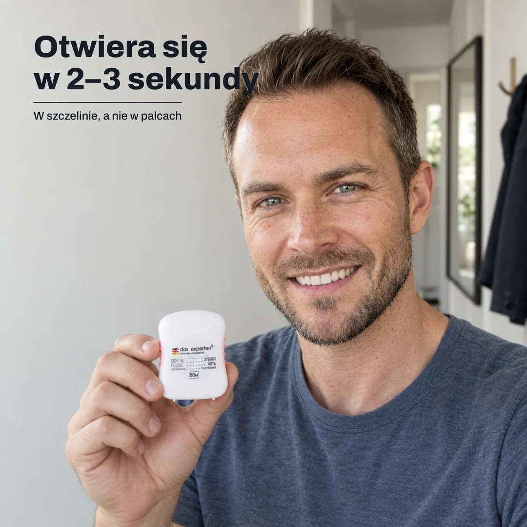 Otwiera się w 2–3 sekundy — W szczelinie, a nie w palcach
