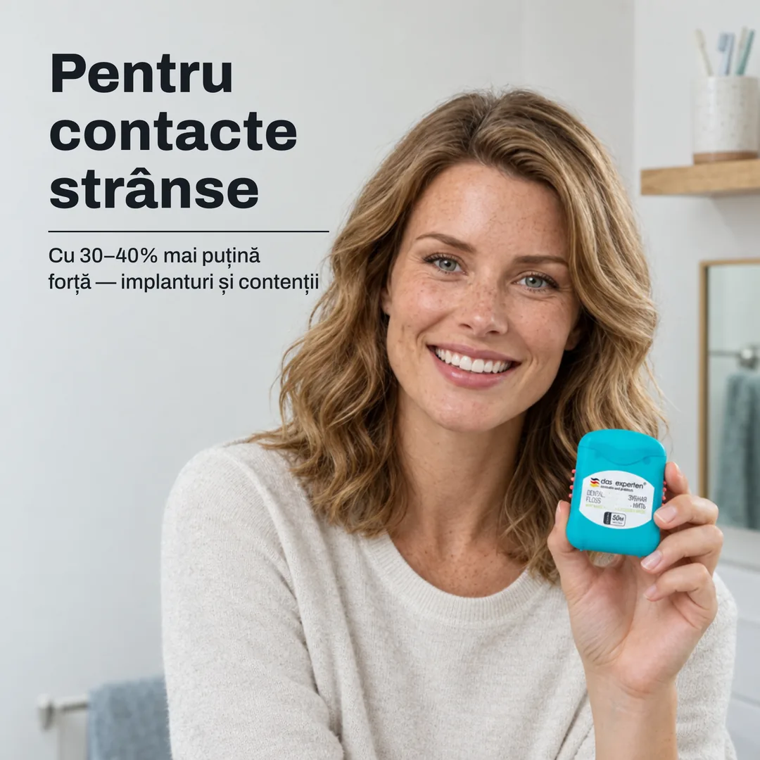 Pentru contacte strânse — Cu 30–40% mai puțină forță — implanturi și contenții