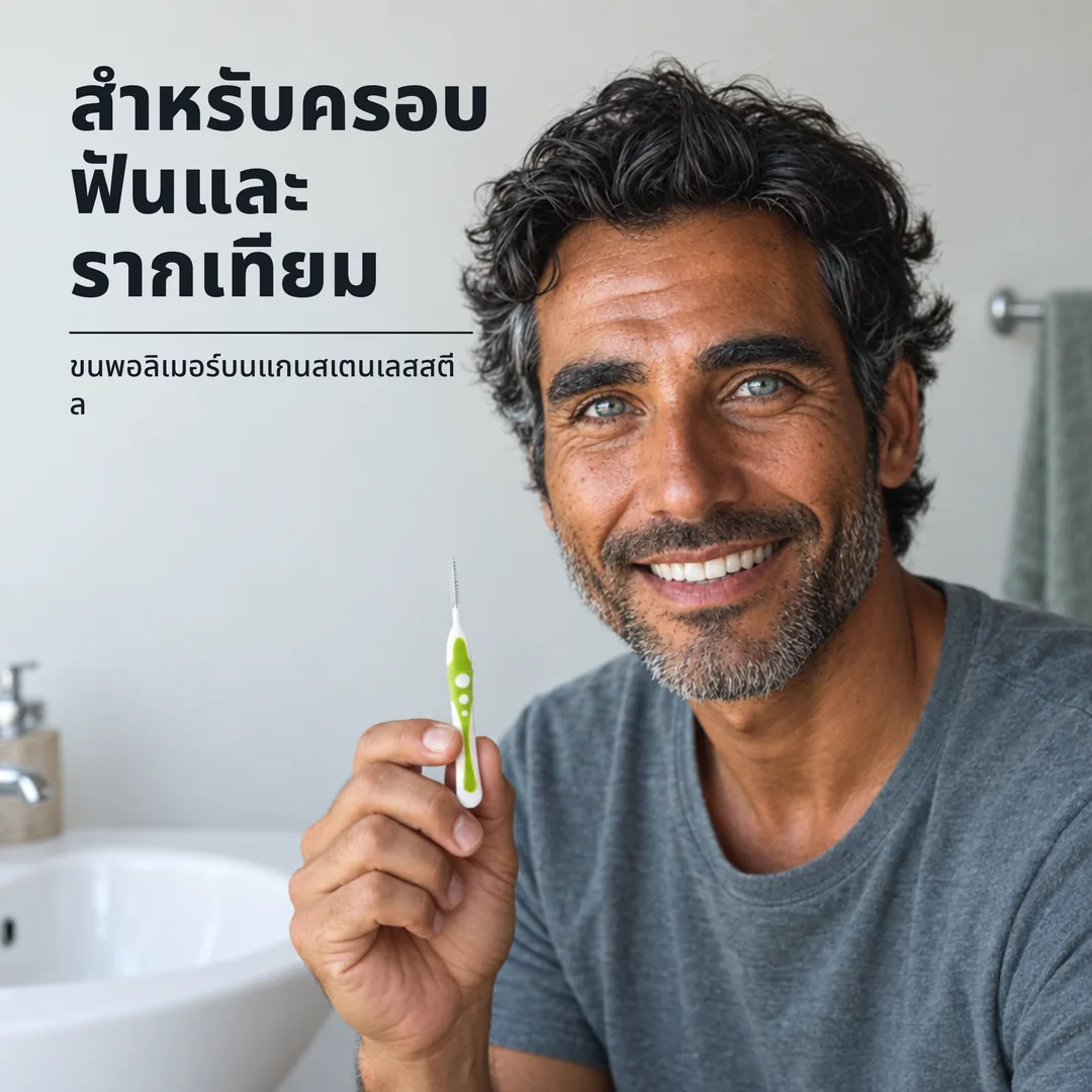 สำหรับครอบฟันและรากเทียม — ขนพอลิเมอร์บนแกนสเตนเลสสตีล