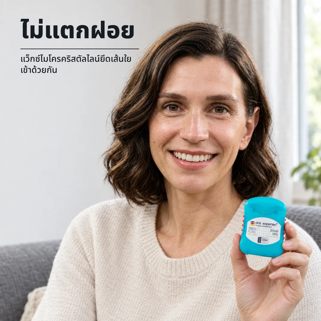 ไม่แตกฝอย — แว็กซ์ไมโครคริสตัลไลน์ยึดเส้นใยเข้าด้วยกัน
