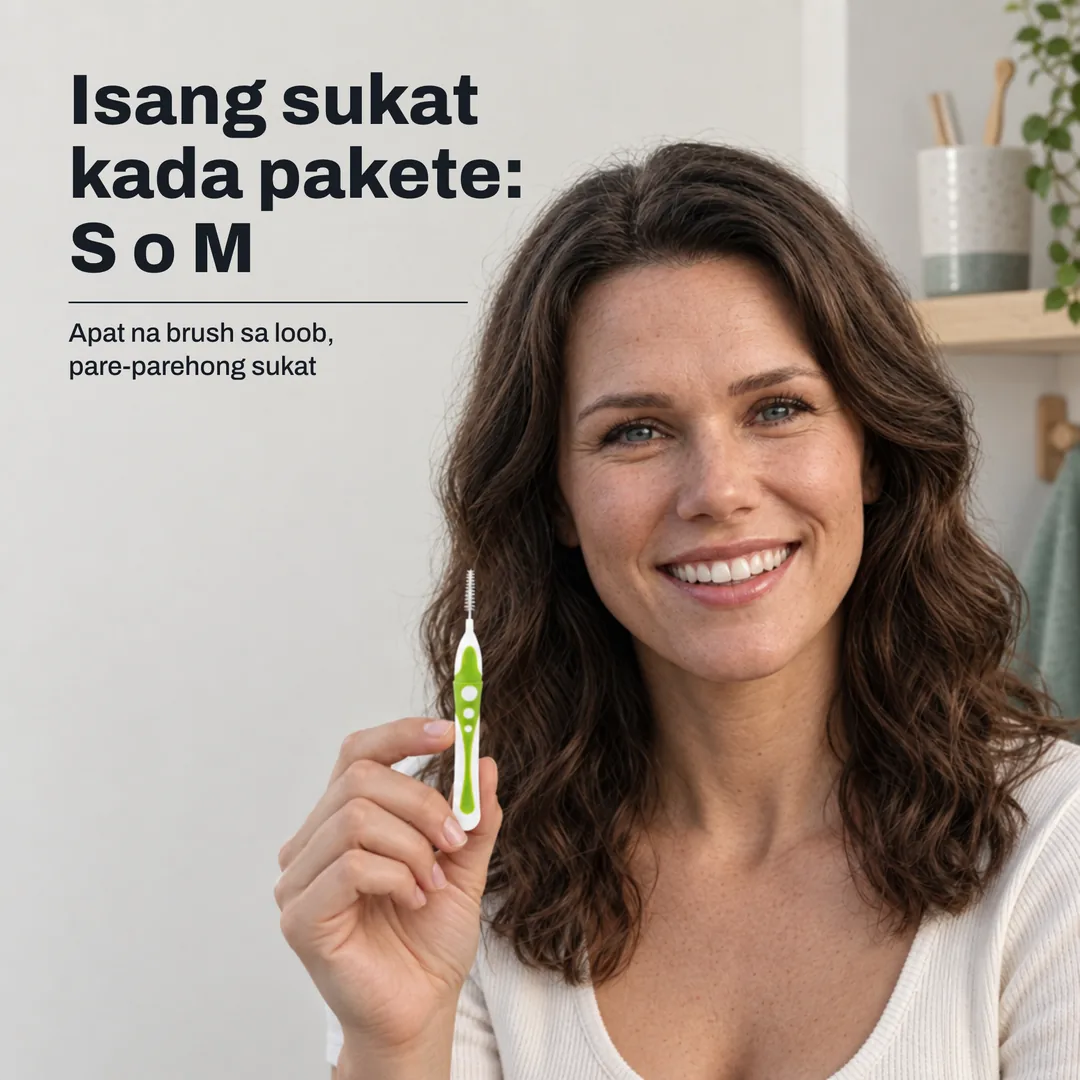 Isang sukat kada pakete: S o M — Apat na brush sa loob, pare-parehong sukat