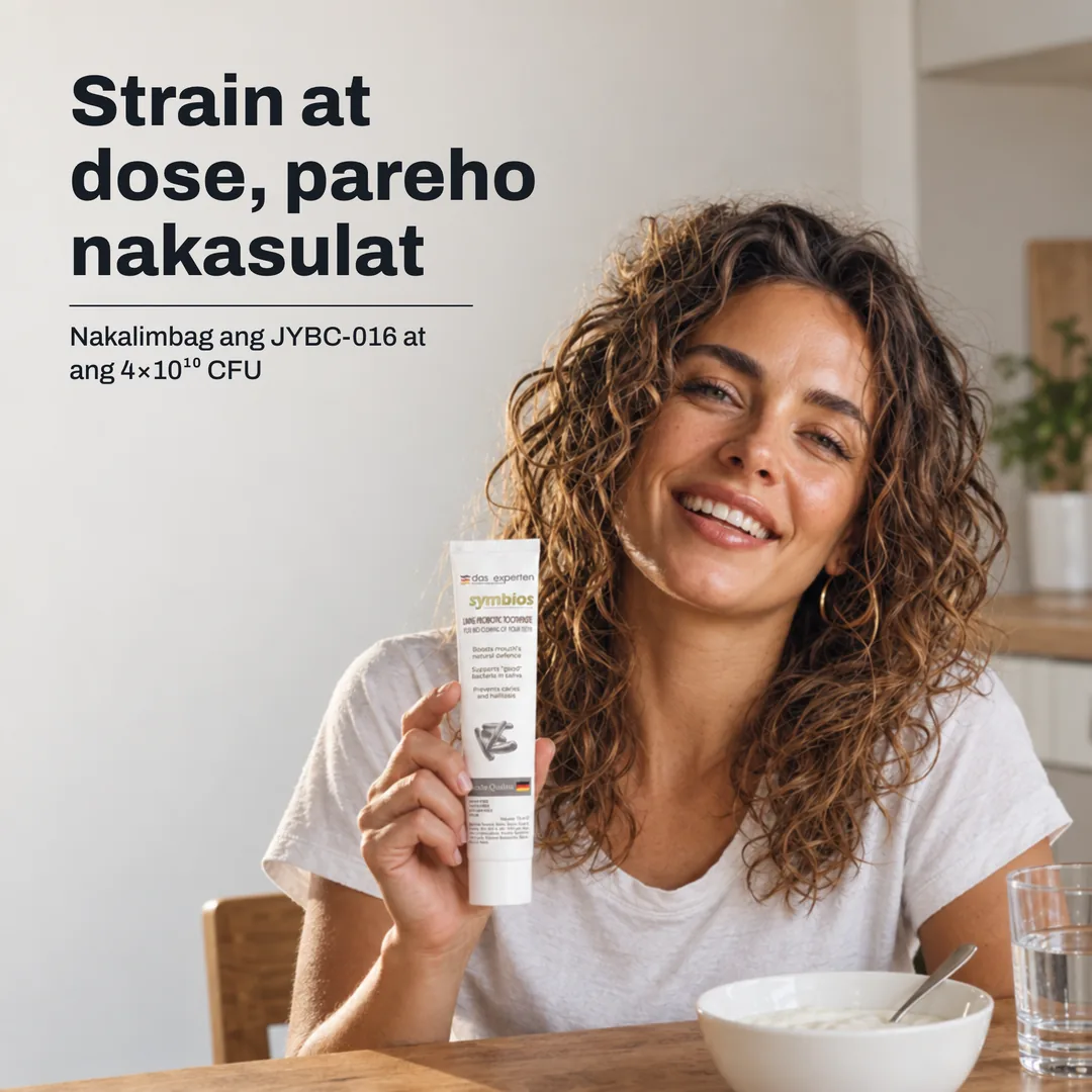 Strain at dose, pareho nakasulat — Nakalimbag ang JYBC-016 at ang 4×10¹⁰ CFU