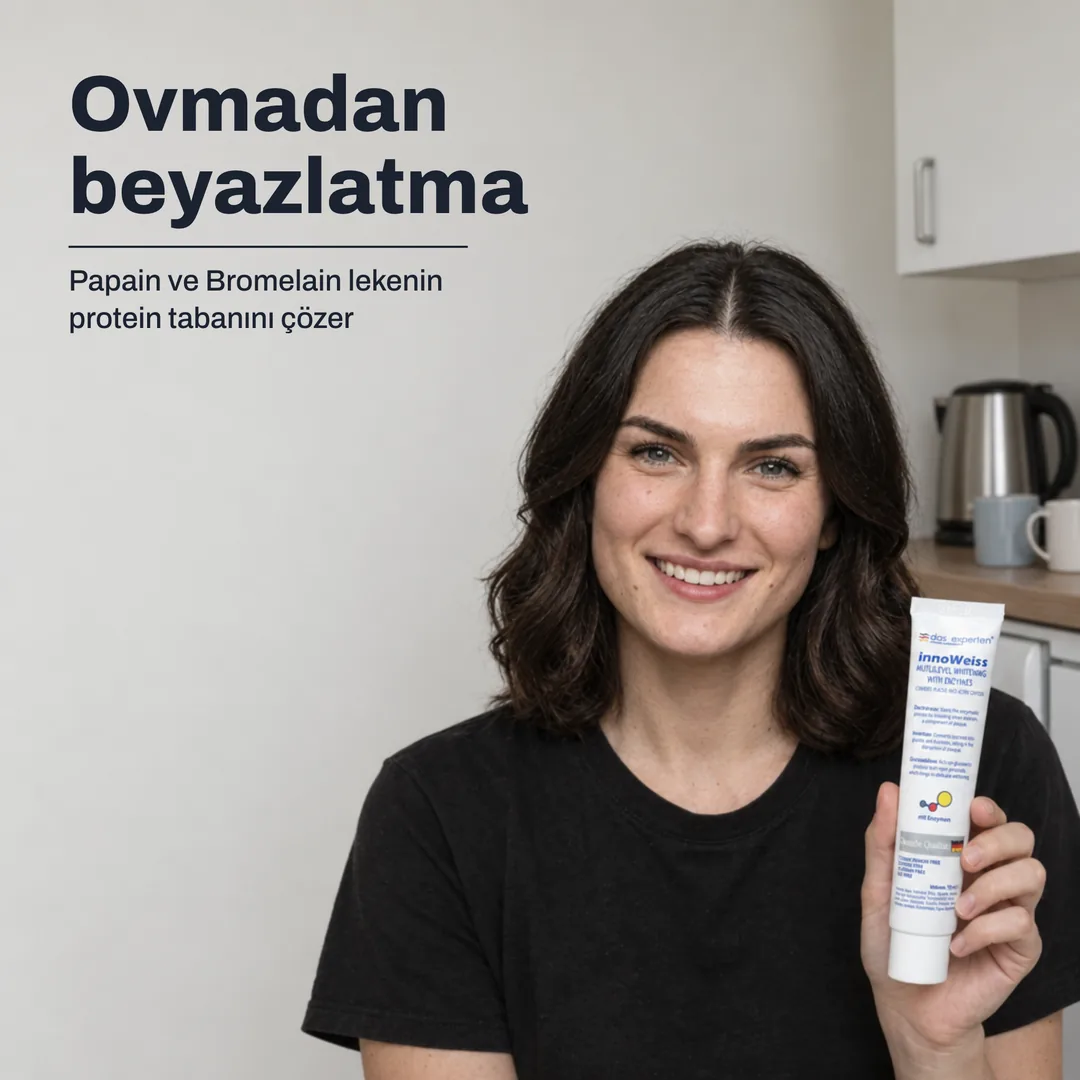 Ovmadan beyazlatma — Papain ve Bromelain lekenin protein tabanını çözer