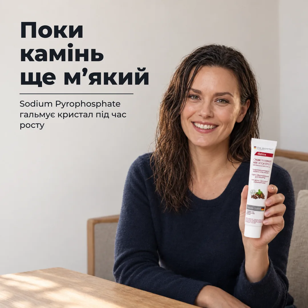 Поки камінь ще м’який — Sodium Pyrophosphate гальмує кристал під час росту