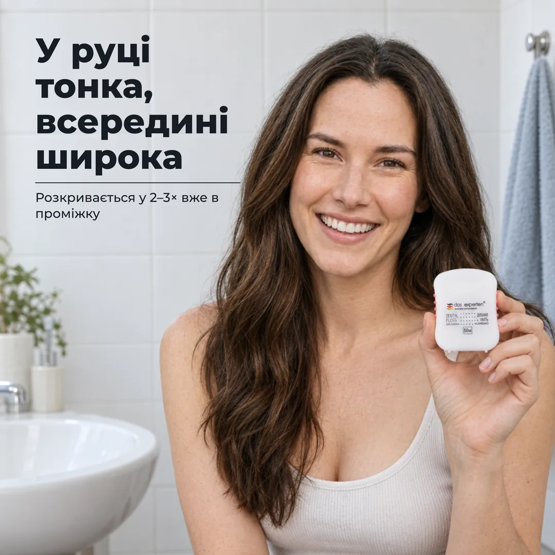 У руці тонка, всередині широка — Розкривається у 2–3× вже в проміжку