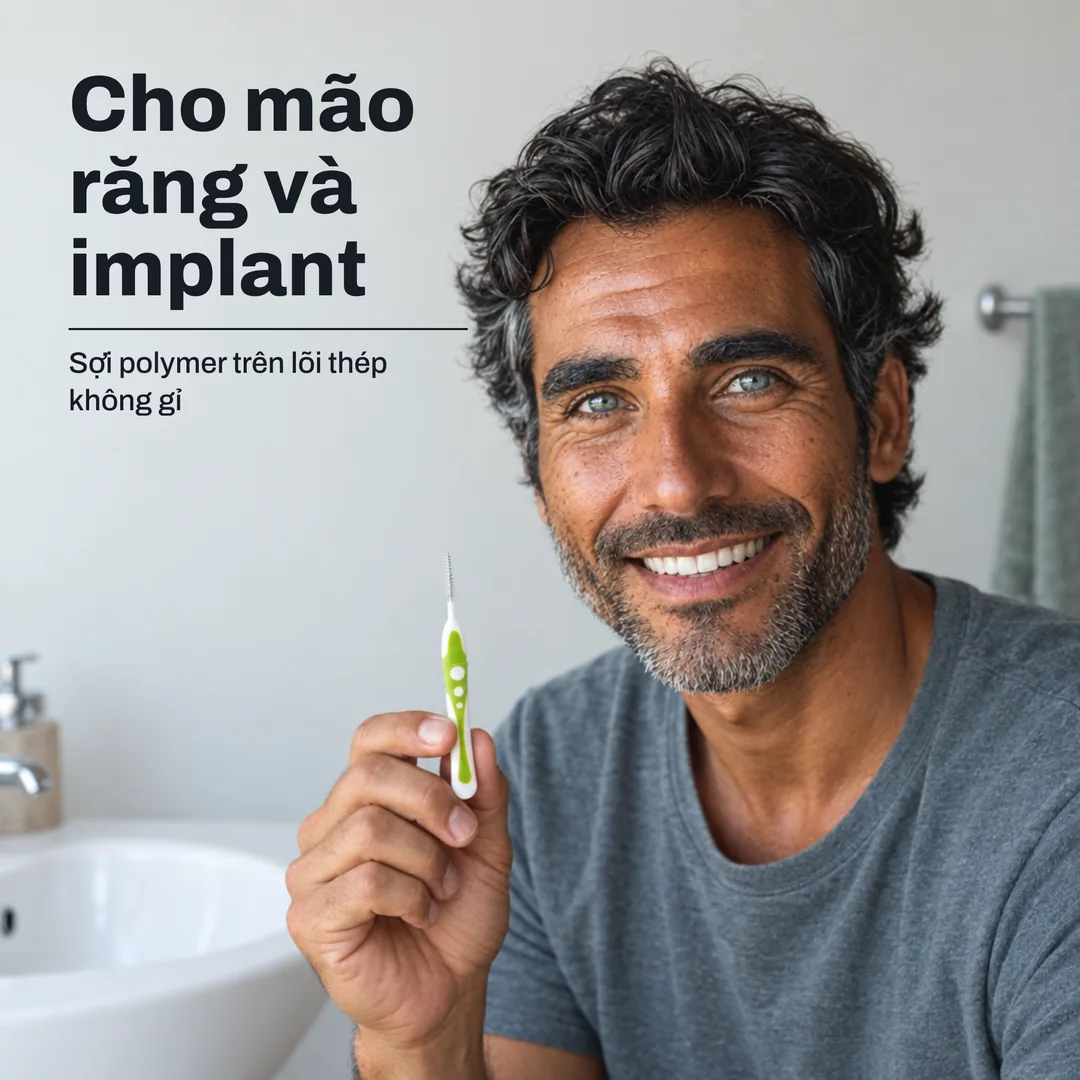 Cho mão răng và implant — Sợi polymer trên lõi thép không gỉ