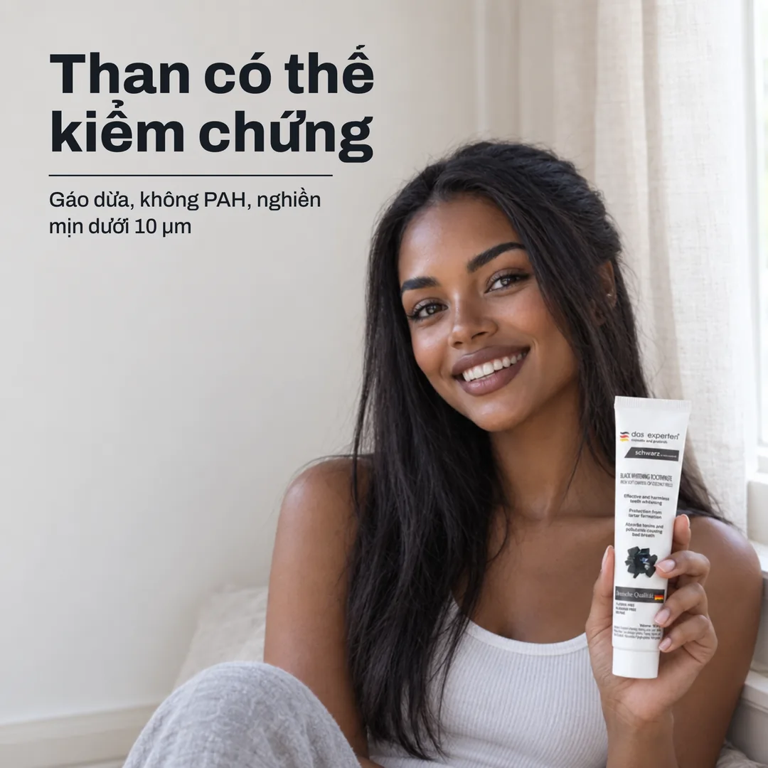 Than có thể kiểm chứng — Gáo dừa, không PAH, nghiền mịn dưới 10 μm