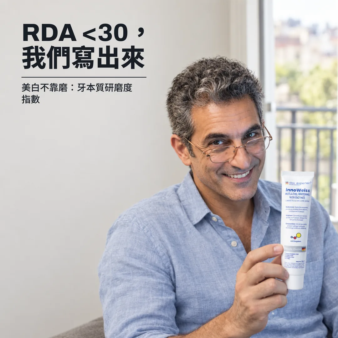 RDA <30，我們寫出來 — 美白不靠磨：牙本質研磨度指數