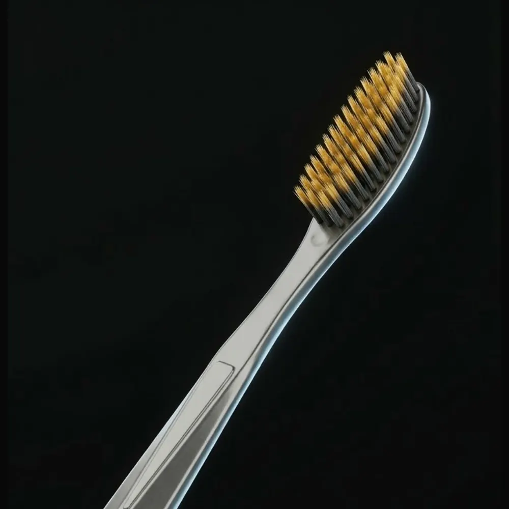 Das Experten GROSSE wide-head toothbrush with gold-ion and charcoal bristles