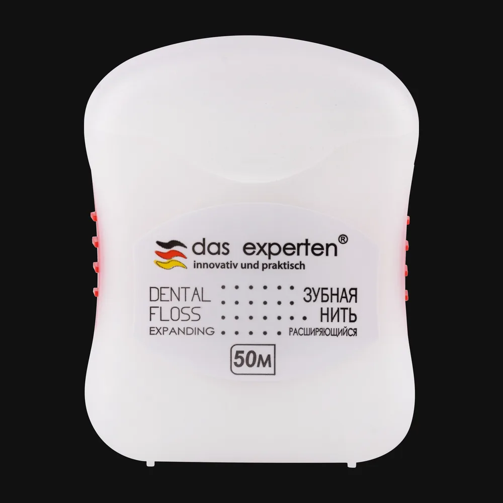 Das Experten EXPANDING dental floss that blooms between wide contacts
